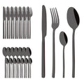 Axyaa 32-Piece Gold Stainless Steel Cutlery Set - Western Kitchen Flatware