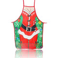 Axyaa Christmas Apron with Festive Cartoon Print
