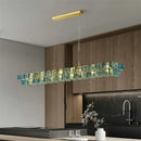 Axyaa Gold Chandelier with Butterfly Glass Shade - Luxury Lighting for Home & Hotel