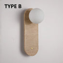 Axyaa Natural Stone LED Wall Sconce Lights for Bedroom and Living Room