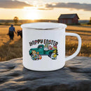 Axyaa Cute Rabbit Enamel Mug for Charming Breakfasts and Outdoor Adventure