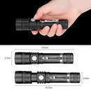 Axya V6 LED Flashlight: Powerful Zoomable Rechargeable Waterproof Torch