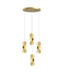 Axyaa Modern Gold Crystal Chandelier for Living Room, Restaurant, and Staircase