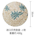 Axyaa Luxury Shell Insulated Placemat: Colorful Table Mat for Dinner Plates