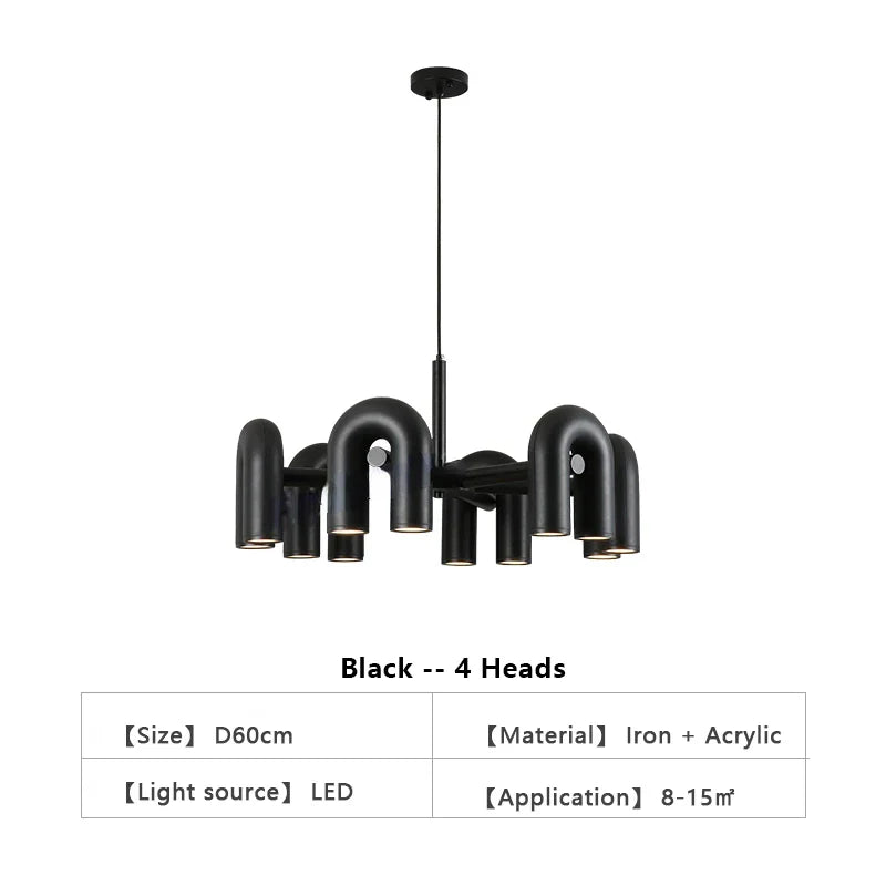 Axyaa Nordic LED Pendant Lamp Circle Ring Metal Light for Home Decor