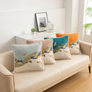 Axyaa Nordic Chenille Feather Embroidery Throw Pillowcase for Home Decor