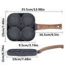 Axyaa Nonstick 4-Cup Pancake & Egg Frying Pan for Gas Stove and Induction Cooker