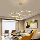 Axya Dimmable 5-Ring LED Pendant Lights for Modern Home Decor