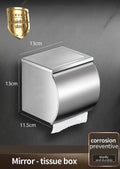 Axyaa Stainless Steel Toilet Paper Holder Waterproof Tissue Box Bathroom Hardware