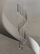 Axyaa Modern LED Staircase Chandelier for Loft Living Room