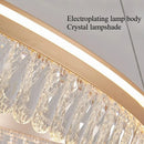 Axyaa Gold Metal Chandeliers Modern Luxury Crystal LED Hanging Lamps