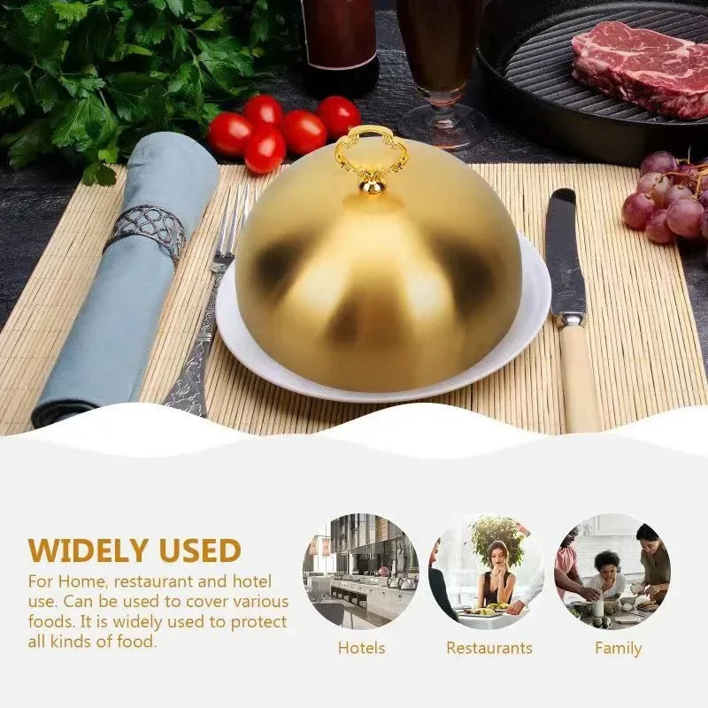 Axya Stainless Steel Dome Lid Tent for Food Serving Tray
