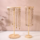 Axyaa Wood Jewelry Display Stand Necklace Hanger Organizer Rack