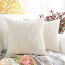 Axyaa Striped Velvet Corduroy Cushion Covers for Stylish Home Decor