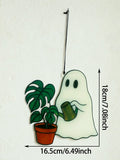 Axyaa Ghost Watering Plant Design Acrylic Hanging Decor for Home