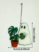 Axyaa Ghost Watering Plant Design Acrylic Hanging Decor for Home