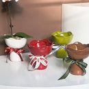 Axyaa Ceramic Vase Ribbon Bouquet Home Decoration Floral Arrangement Bridal Bouquet
