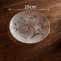 Axyaa High Relief Fruit Glass Plate for Banquet and Tea Service