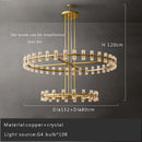 Axyaa Luxury Gold Chandeliers for Living Room in America with Glass Crystals and LED Lighting
