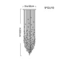 Axyaa Stone Crystal LED Chandelier Staircase Living Room Light