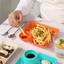Axyaa Vinegar Space Snack Plate - Large Square Cookie Platter for Kitchen