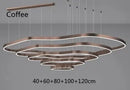 Axyaa Modern Terraces Chandelier Indoor LED Pendant Lamps in Coffee/Gold for Living Room
