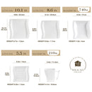 Axya FLORA 30/60-Piece White Porcelain Dinner Set for 12 Person