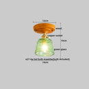 Axyaa Wood Glass LED Ceiling Lights Modern Ceiling Lamp for Home Lighting