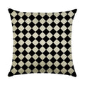 Axyaa Abstract Geometry Linen Pillowcase 45*45cm Square Home Sofa Decor Cover