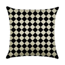 Axyaa Abstract Geometry Linen Pillowcase 45*45cm Square Home Sofa Decor Cover
