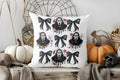 Axyaa Scary Ghosts and Bows Halloween Pillow Cover for Sofa, Bedroom, Car