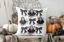 Axyaa Scary Ghosts and Bows Halloween Pillow Cover for Sofa, Bedroom, Car