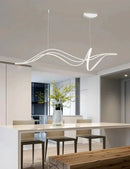 Axyaa Modern Black LED Pendant Chandelier for Dining Room Tables	counter