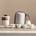 Axyaa Kung Fu Companion Glass Tea Set with Hand Grip Teapot