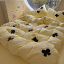 Axyaa Butterfly Knot Yarn Embroidery Duvet Cover Set, Soft Comfortable Bedding Collection