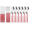 Gold Stainless Steel Cutlery Set by Axyaa - 24Pcs Western Tableware Flatware