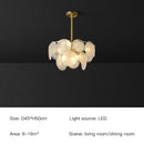 Axyaa Green Glass Crystal Chandelier Elegant Vintage Pendant Lighting for Home