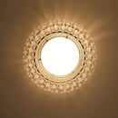 Axyaa Modern Acrylic LED Chandelier in Transparent Gold for Indoor Lighting