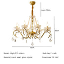 Axyaa Crystal LED Chandelier: Luxurious Lighting for Living Room with E14 LEDs