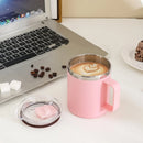 Axyaa 650ML Double Layer Insulated Coffee Cup with Lid