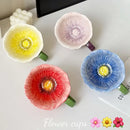 Axyaa Flower Shape Ceramic Coffee Cup Pair Office Home Mug