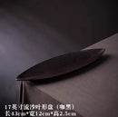 Axyaa Leaf Shape Ceramic Dim Sum Plate for Liuyun Commercial Strip Bread