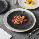 Axyaa Matte Striped Ceramic Plate Set for Molecular Cuisine Tableware