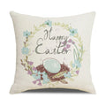 Axyaa Easter Rabbit Floral Cushion Covers for Sofa, Bedroom, Car - Set of 2