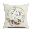 Axyaa Easter Rabbit Floral Cushion Covers for Sofa, Bedroom, Car - Set of 2