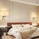 Axyaa LED Fabric Wall Sconce with Switch for Bedroom Living Room Hotel Home