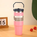 Axyaa Insulated Stainless Steel Bottle with Handle, Large Capacity Vacuum Insulated Cup