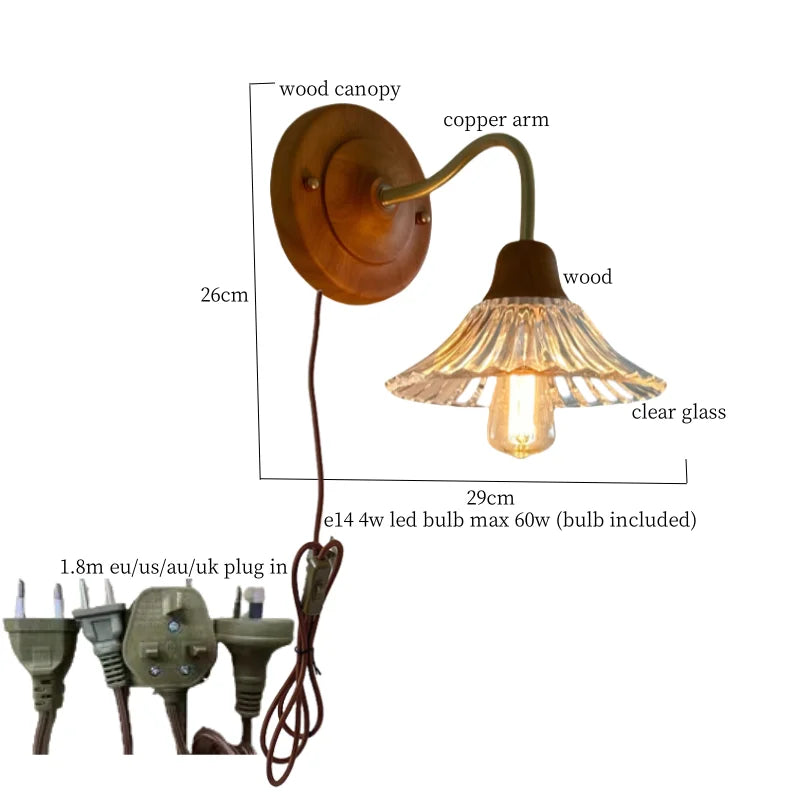Axyaa Flower Ceramic LED Wall Light for Bedroom Living Room Bathroom Mirror.