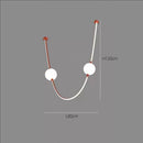 Axyaa Nordic Minimalist Curved Chandelier for Living Room, Restaurant, Bar Counter