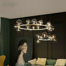 Axyaa Glass Ball Bubble Pendant Lamp: Modern, Personalized Art for Living or Dining Room